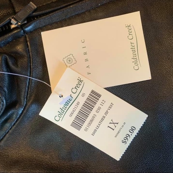 Coldwater Creek Leather Vest - Picture 3 of 7